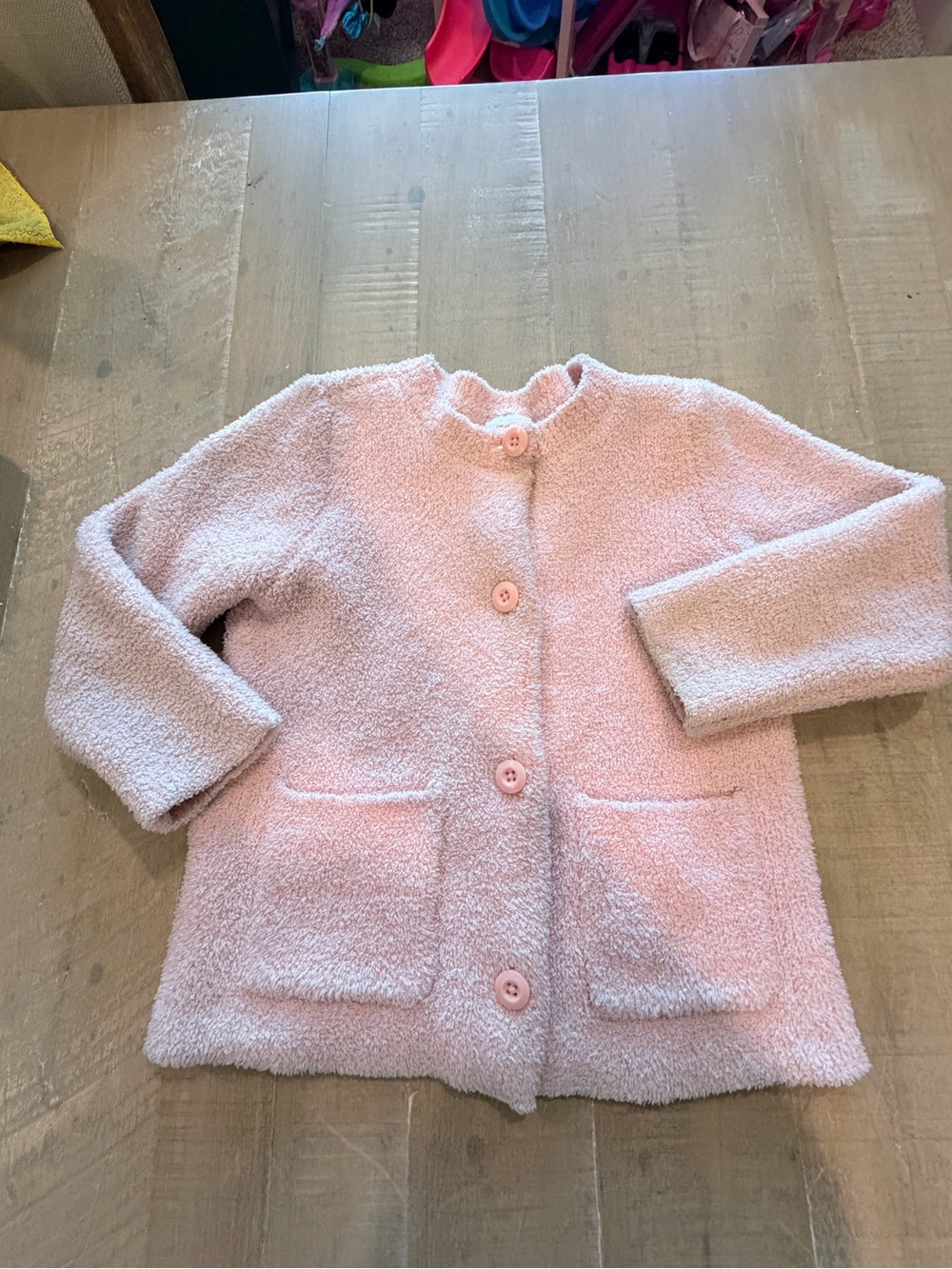 Hanna Andersson Soft Pink Button-Front Puffer Jacket